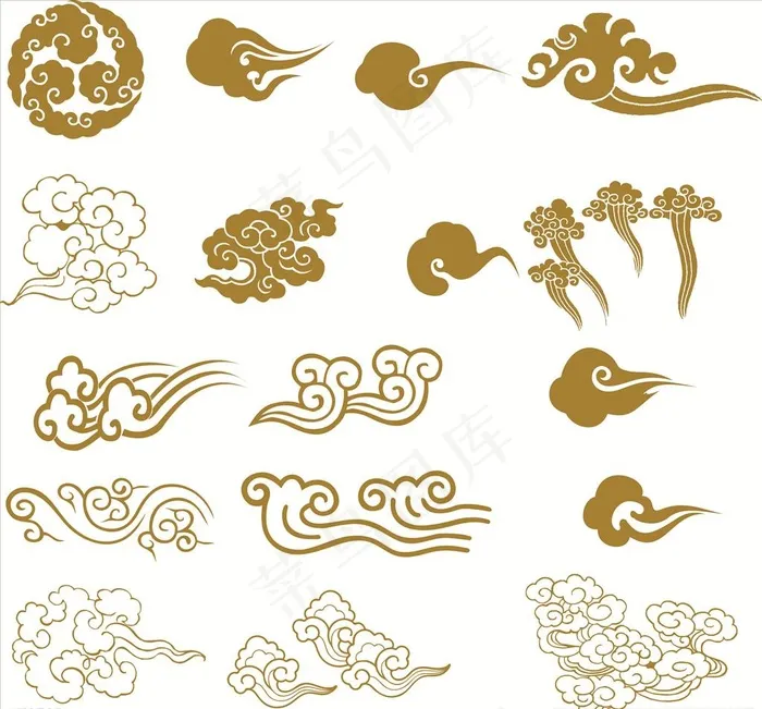 矢量祥云底纹图片ai矢量模版下载
