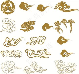 矢量祥云底纹图片