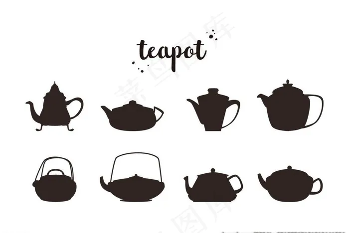 矢量茶壶图片eps,ai矢量模版下载