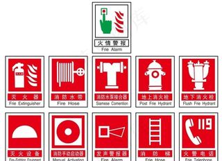 矢量消防标识图片