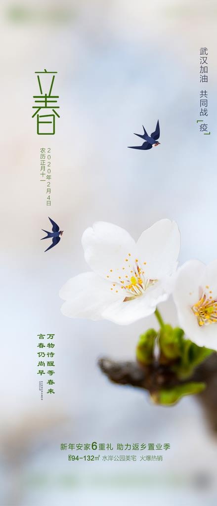 地产  立春 节气图片(870X1890(DPI:300))psd模版下载