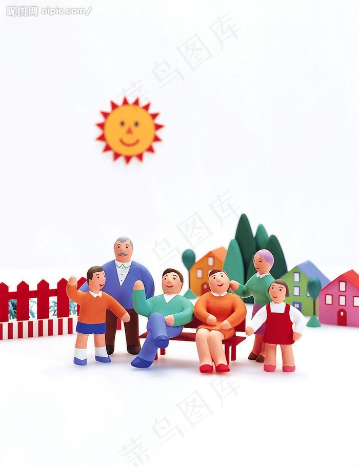 三维卡通幸福之家图片