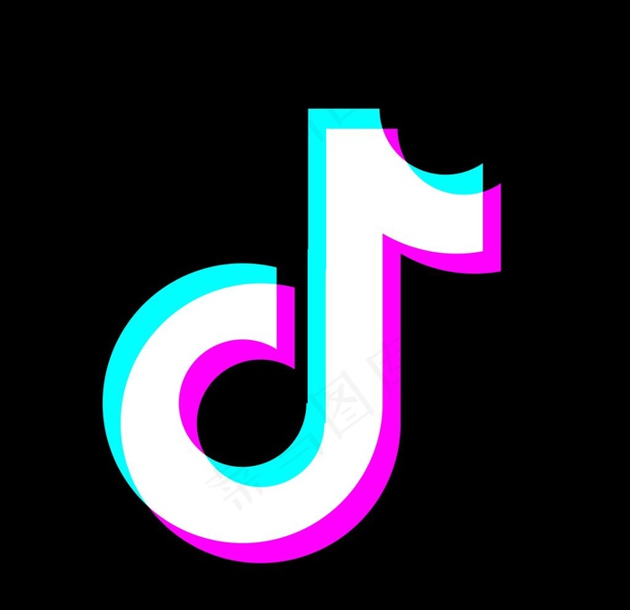抖音logo图片psd模版下载