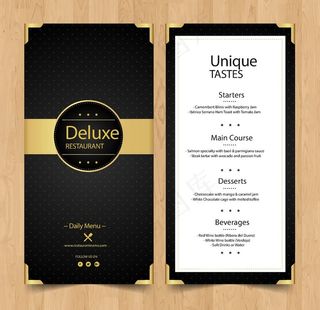 高档餐牌模板图片