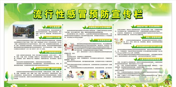 流行性感冒预防宣传栏图片