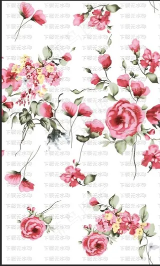 手绘抽象玫瑰月季图片