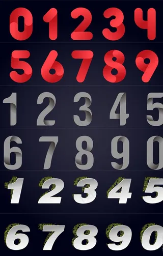 立方体数字图片