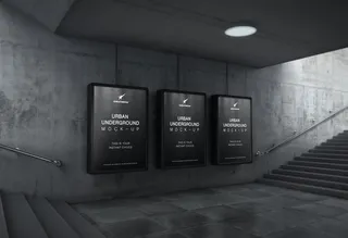 灯箱广告展位样机图片