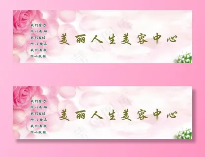美容养生SPA 彩页 美容店背景墙 玫瑰花图片