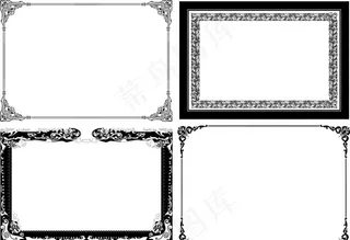 底纹花边  证书边框图片