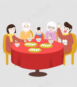 手绘饺子素材图片