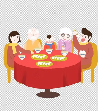 手绘饺子素材图片