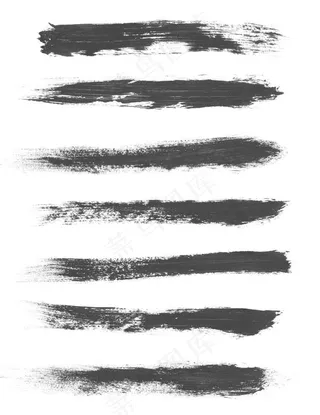 松树水墨笔刷图片