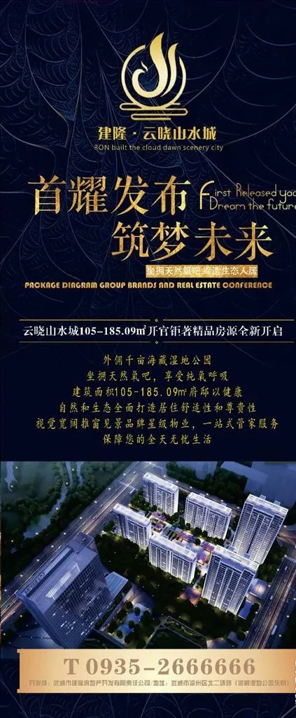 房地产展架图片(297X420)cdr矢量模版下载