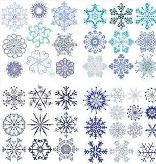 矢量雪花花纹图片