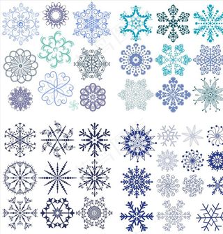 矢量雪花花纹图片