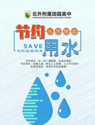 节约用水 拒绝浪费 公益广告图片