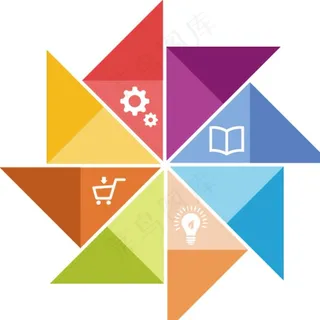 风车图表科技图标创意书购买管理图片