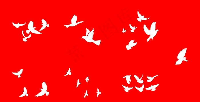 白鸽矢量图元素图片