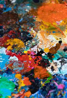 彩色颜料涂鸦背景图片