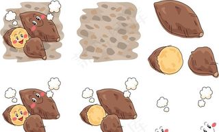 手绘红薯表情图片