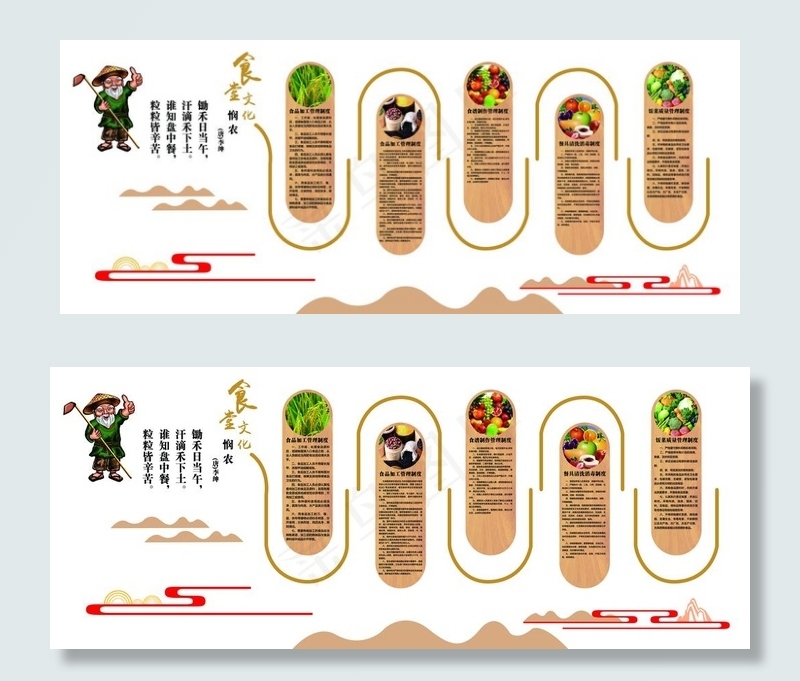 食堂文化图片(15748X6850(DPI:200))psd模版下载
