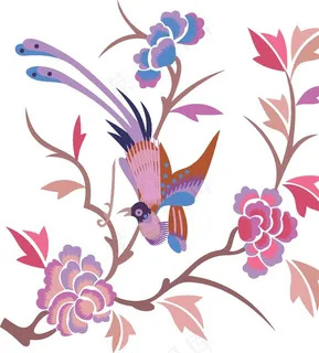 鸟语花香 刺绣图片