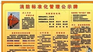 消防标准化管理公示牌图片