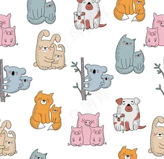 卡通动物 大牌 卡通人物 猫图片