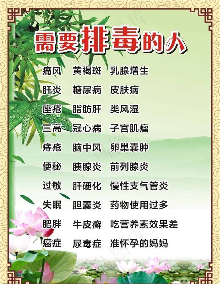 需要排毒的人图片cdr矢量模版下载