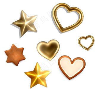 卡通形状 心形 五角星图片