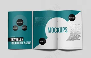 骑马丁画册样机图片