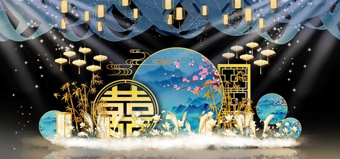 新中式婚礼图片(7087X3543(DPI:300))psd模版下载