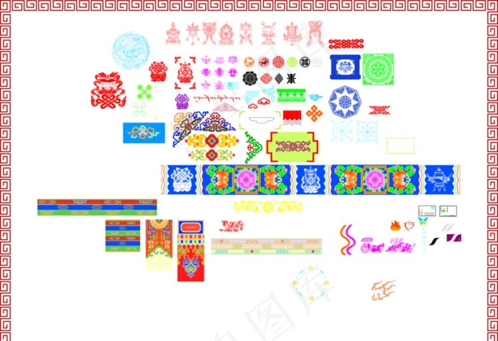 藏式风格花纹花边图片