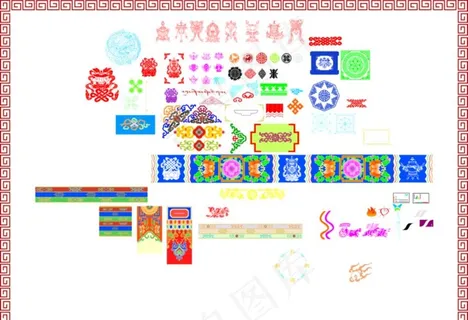 藏式风格花纹花边图片