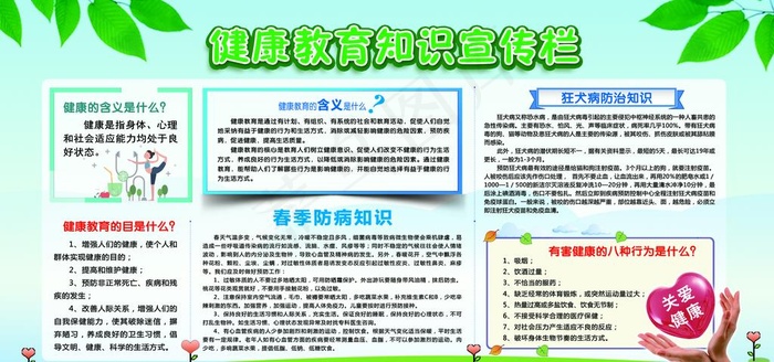 健康教育知识展板图片