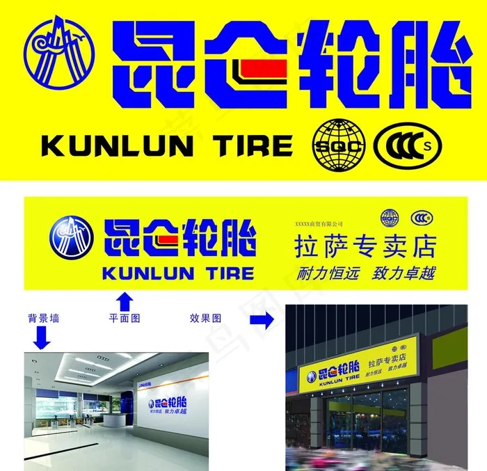 昆仑轮胎图片ai矢量模版下载