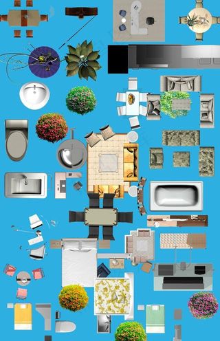 室内设计平面素材图片