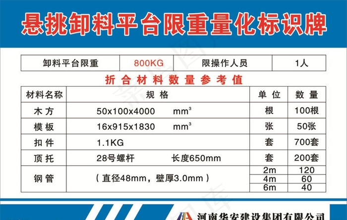 悬挑卸料平台图片cdr矢量模版下载