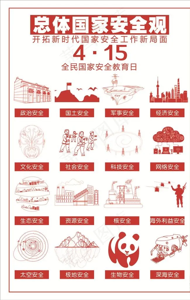 全民国家安全日图片cdr矢量模版下载