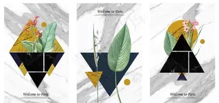 时尚北欧几何装饰画图片