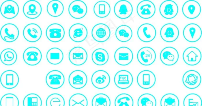 电话地址各种小图标图片