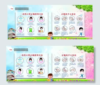 正确洗手 戴口罩图片