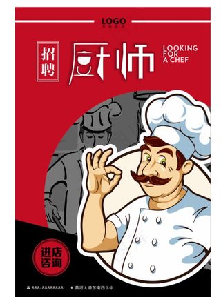 厨师招聘图片