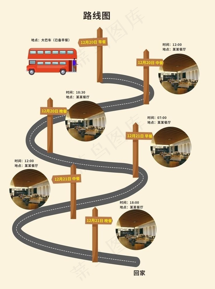 出行路线图片cdr矢量模版下载