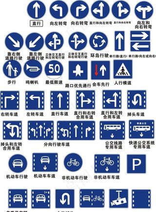 指示标志交通指示牌图片