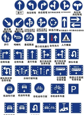 指示标志交通指示牌图片