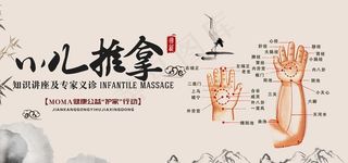 小儿推拿中医传统文化宣传展板图片