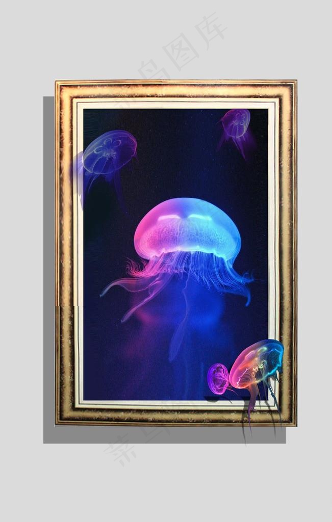 水母图片(2835X4252(DPI:72))psd模版下载