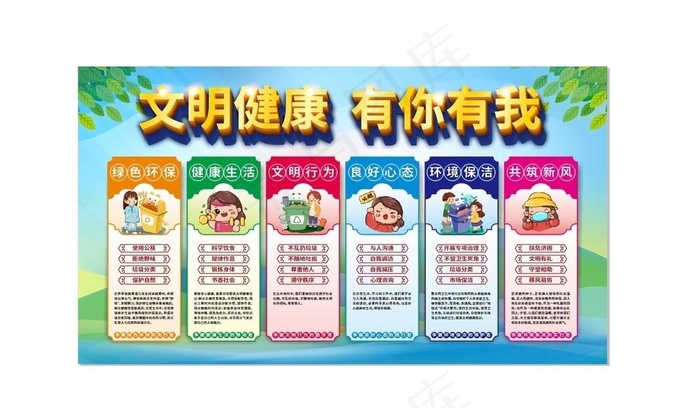垃圾分类图片cdr矢量模版下载